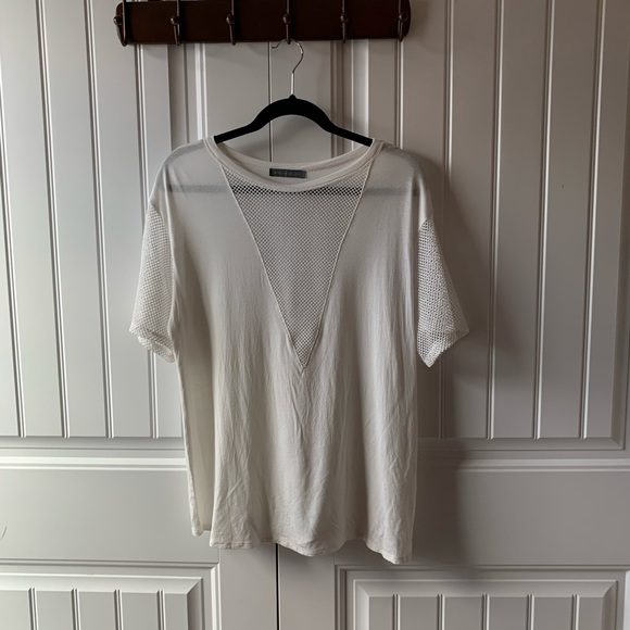 PacSun Tops - White tee with mesh cut outs